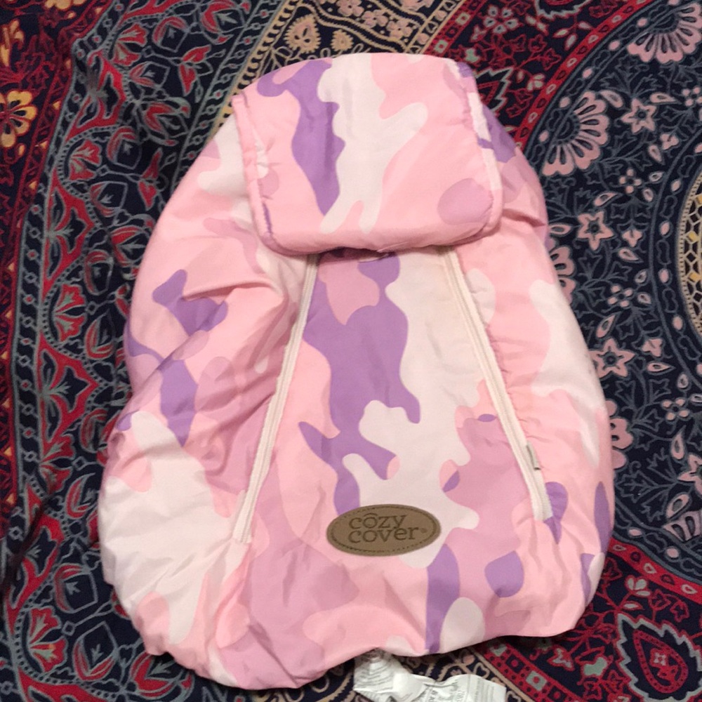 A baby car seat cover